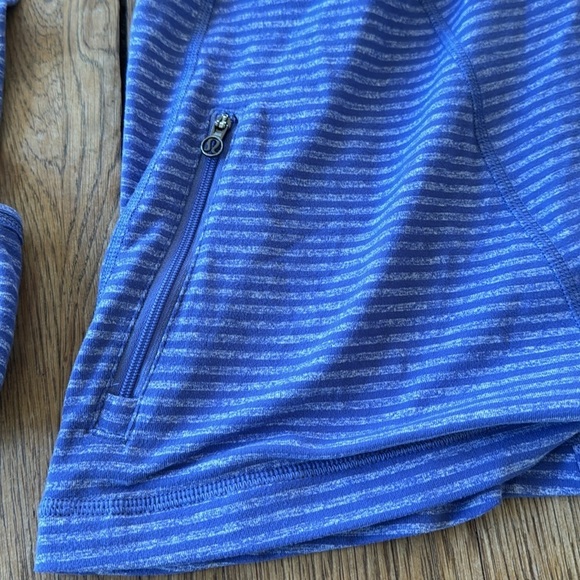 Lululemon purple striped run your heart out quarter zip jacket top size 2 - Picture 8 of 10